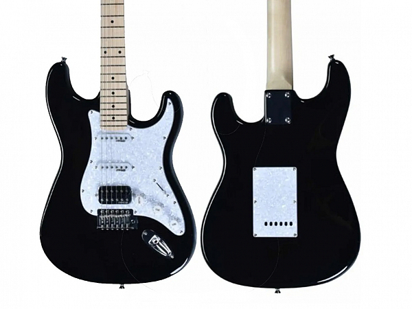 GUITARRA SHELTER STRATO ASH PRO TRANSPARENT BLACK
