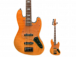 BAIXO WALDMAN JAZZ BASS 5C ATIVO GJJ505A FAF FLAMED AMBAR FLAT