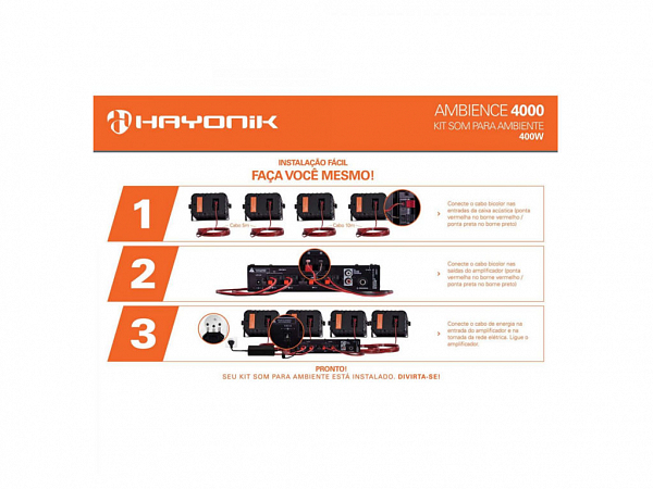 KIT SOM HAYONIK AMBIENCE 4000 PRETO