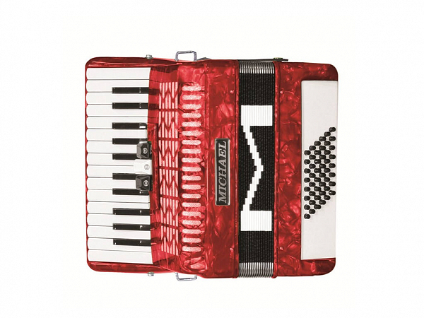 ACORDEON MICHAEL 48 BAIXOS ACM4803 PRD RED