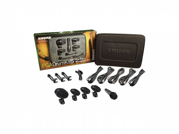 KIT MICROFONE BATERIA SHURE PGA DRUMKIT5