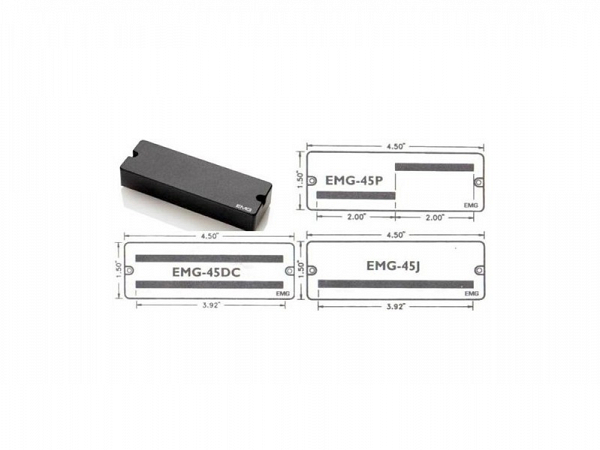 CAPTADOR EMG BAIXO 6C DUAL COIL EMG 45DC BK