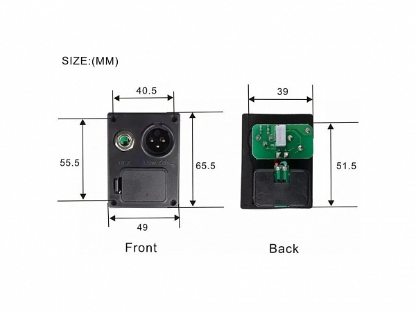 COMPARTIMENTO CRAFTER BATERIA 9V XLR / JACK