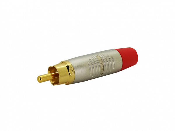 PLUG NEUTRIK REAN RCA MACHO LINHA RF2C-AU-2 VERMELHO