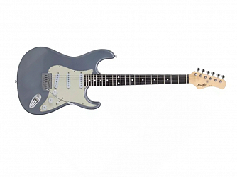 GUITARRA MEMPHIS MG 30 STRATO MDSV ESCALA ESCURA METALLIC DEEP SILVER
