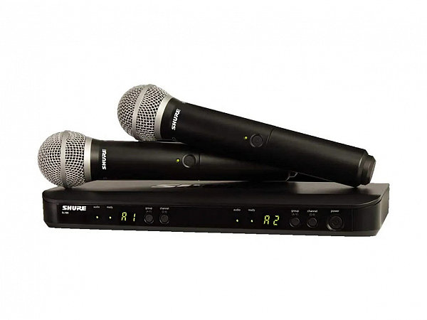 MICROFONE SEM FIO SHURE MAO DUPLO BLX288BR/PG58 - M15